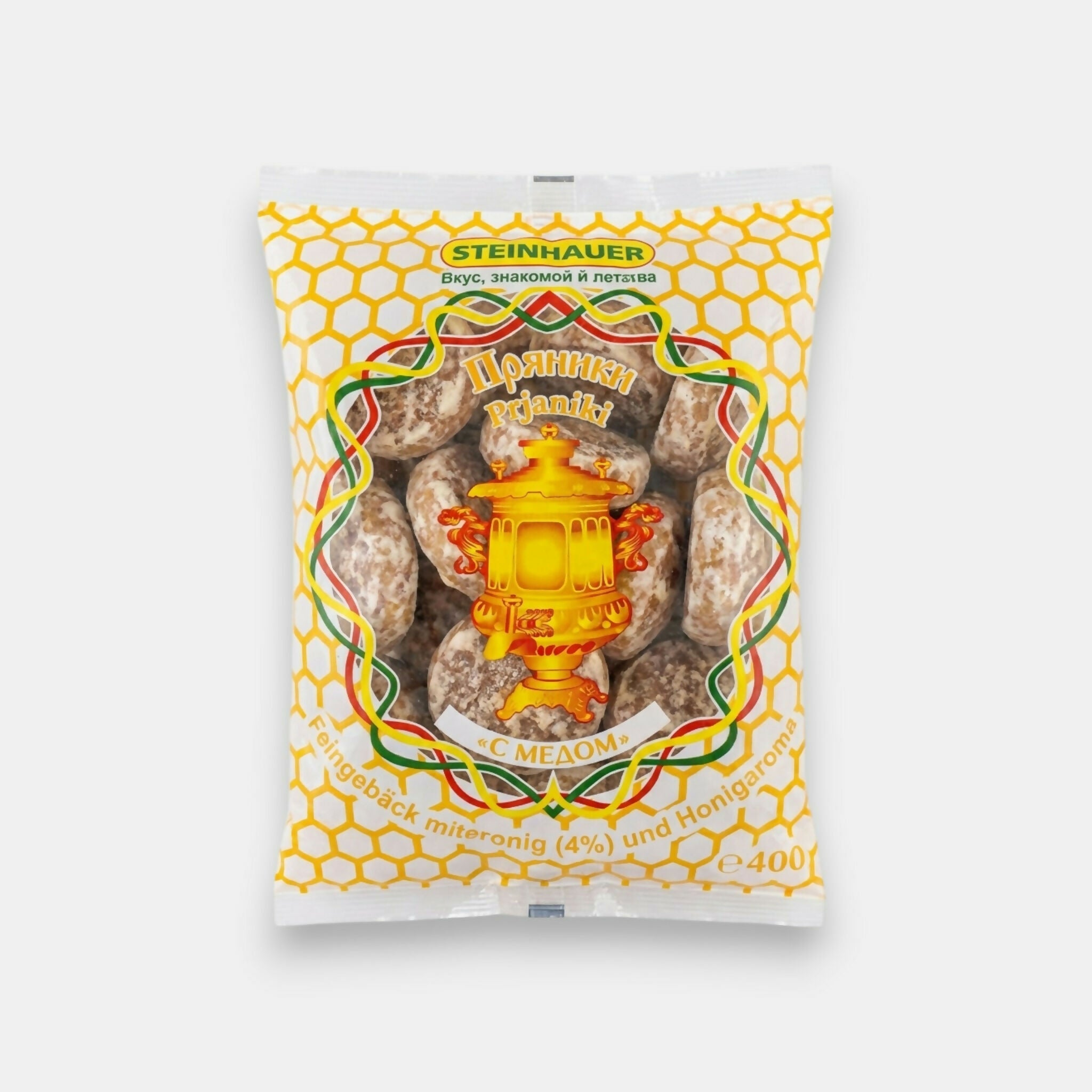 Paquet de pain d'épices au miel pryaniki Steinhauer 400 g, épicerie slave à Paris