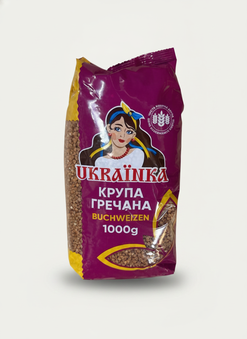 Paquet de sarrasin décortiqué Ukrainka 1 kg, épicerie slave