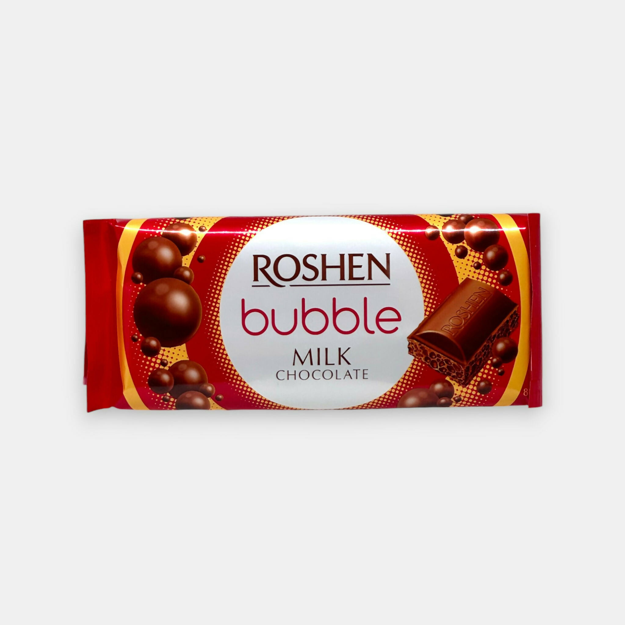 Tablette de chocolat au lait aéré Roshen 80 g, produit ukrainien, épicerie slave