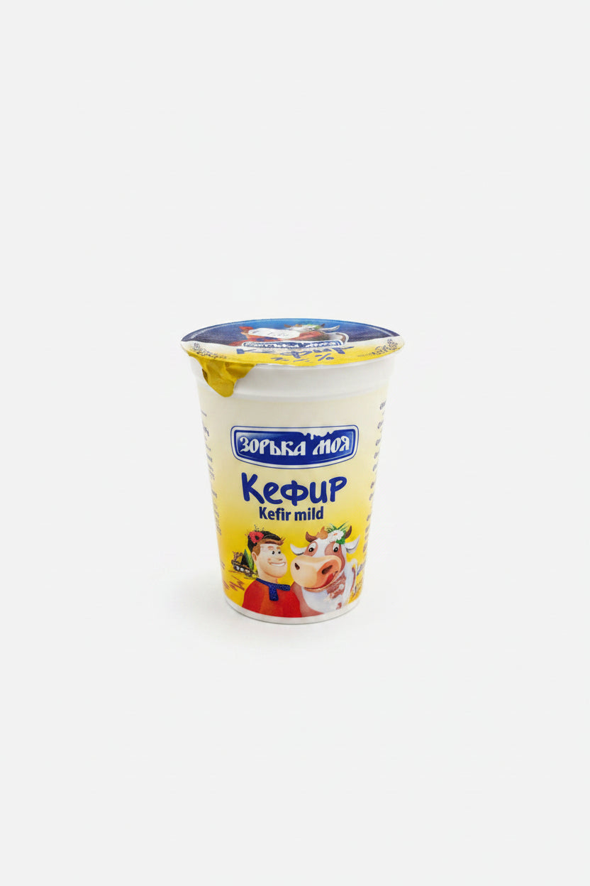 Bouteille de kéfir Zorika Moia 500 g, boisson lactée fermentée, épicerie d'Europe de l'Est