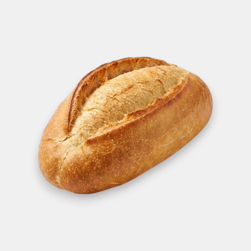 Pain blanc Franzella Balkanika Délice 200 g, croûte dorée, boulangerie épicerie slave