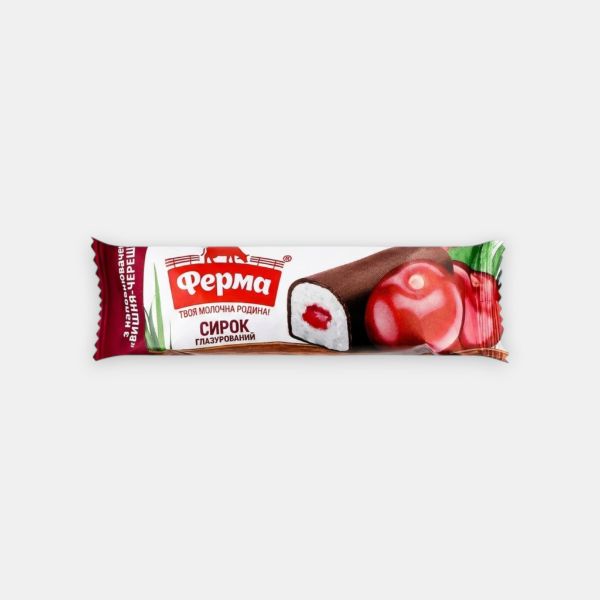 Barre de fromage frais glacée cerise-griotte Ferma 23% 36 g, épicerie slave à Paris