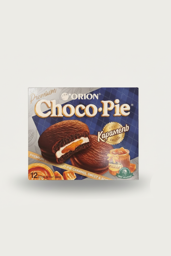Boîte de 12 biscuits Choco-Pie caramel Orion 360 g, épicerie slave en ligne