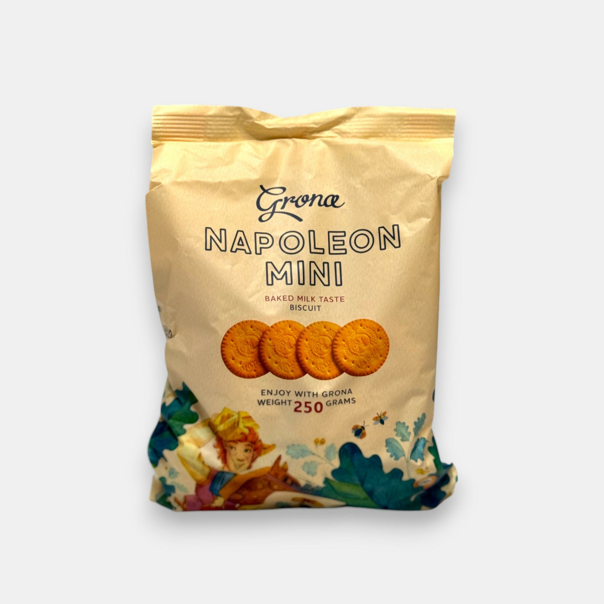 Paquet de biscuits feuilletés Napoleon Mini Grona, 250 g — petits gâteaux légers et croustillants parfaits avec le thé ou le café. Livraison rapide à Paris sur Pomo.bio.