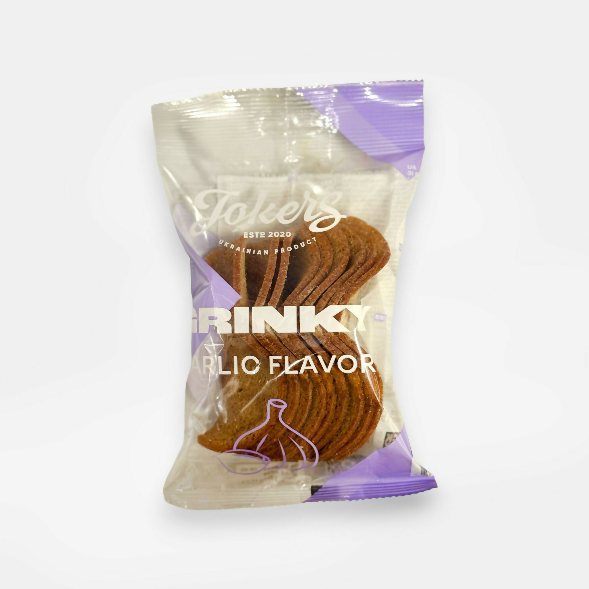 Croûtons de seigle goût ail «Jokers» 75 g, snack d'Europe de l'Est croustillant