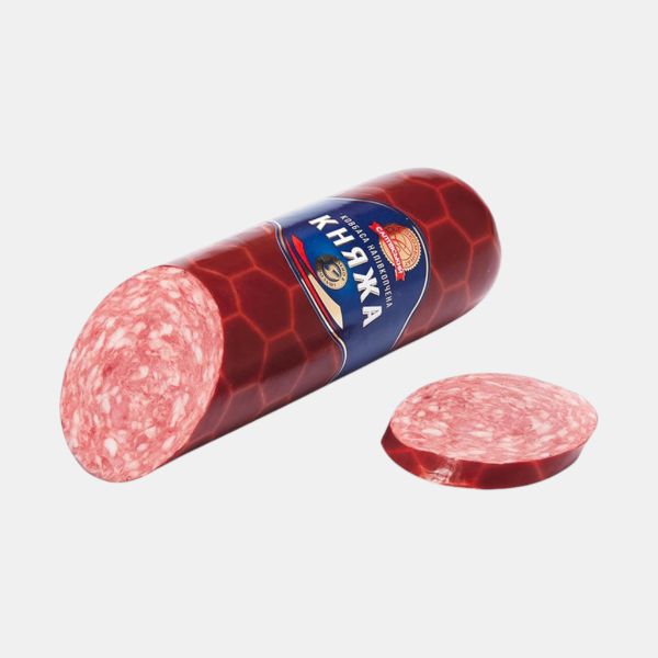 Saucisson demi-fumé Kniazha Saltivsky 450 g, charcuterie slave, épicerie slave Paris