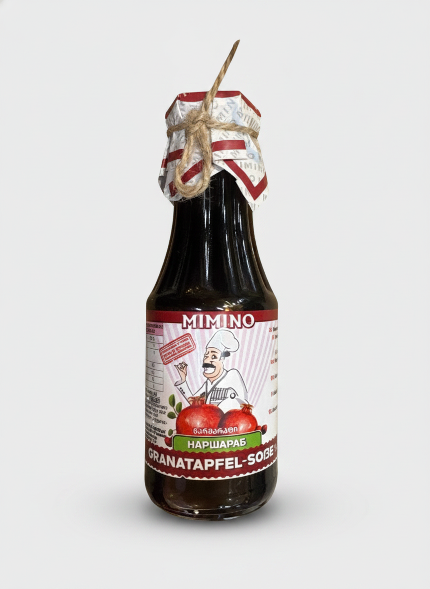 Bouteille de sauce grenade Narsharab Mimino 310 g, épicerie caucasienne et slave