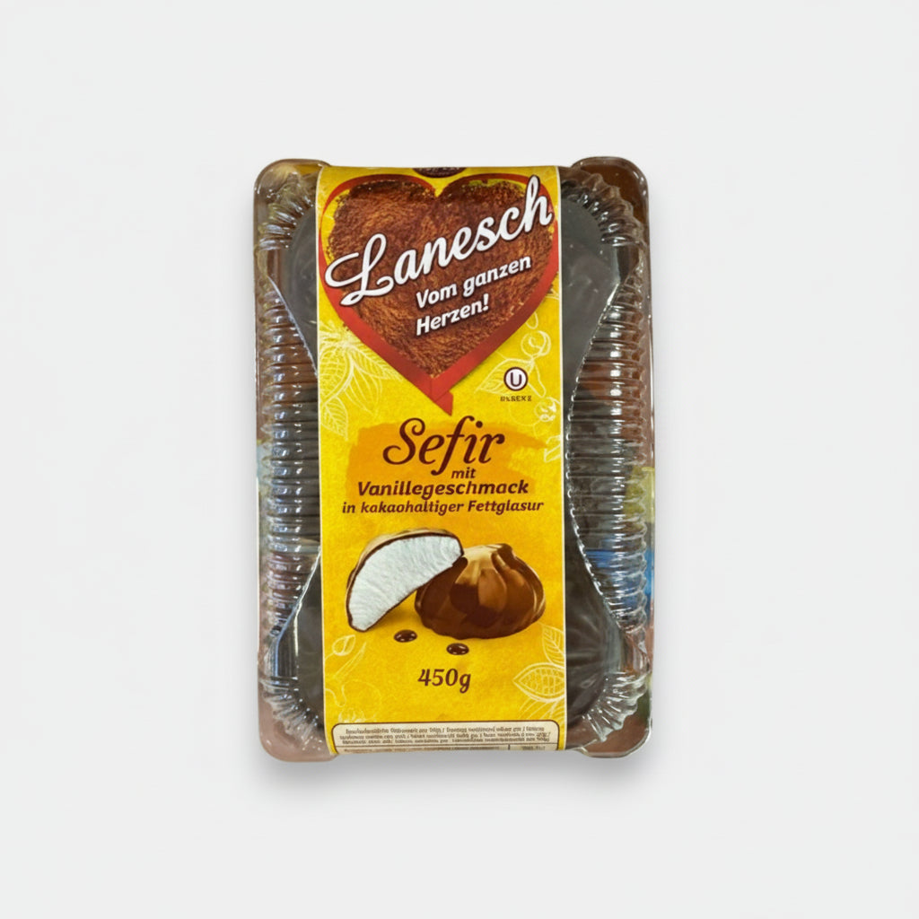 Zéphyr à la vanille en glaçage cacao, « Lanesch », 450 g