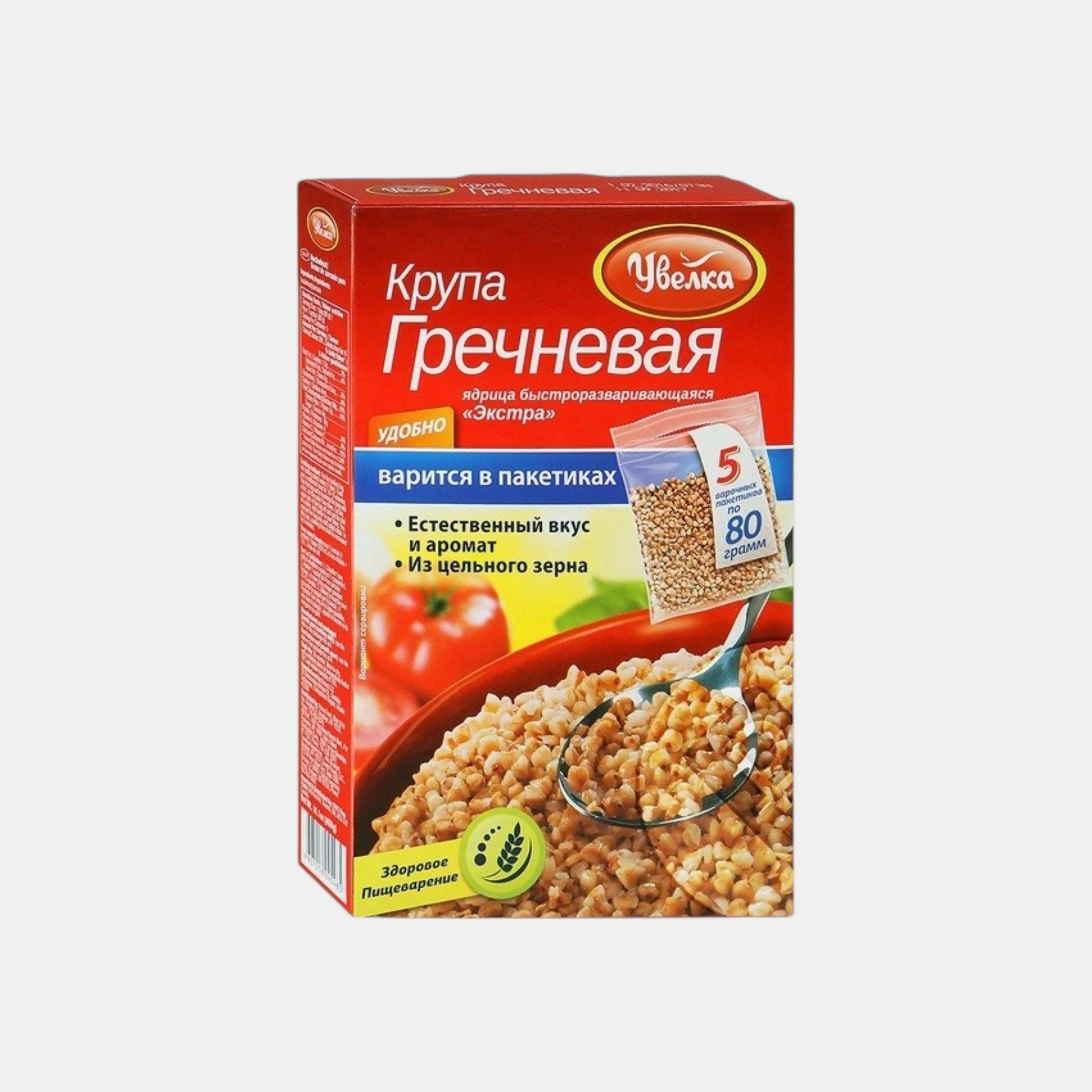 Sarrasin en sachets de cuisson «Extra», «Uvelka», 400 g