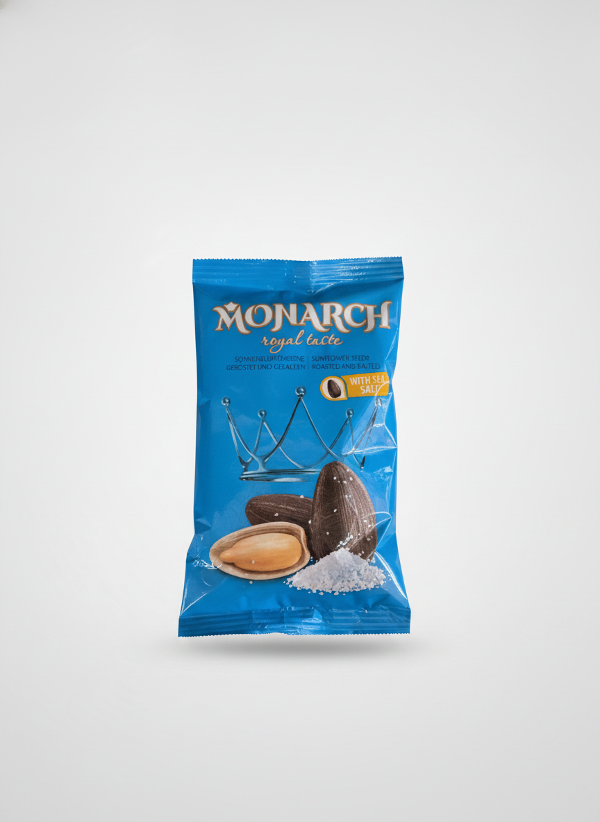 Sachet de graines de tournesol grillées et salées Monarch 300 g, épicerie slave