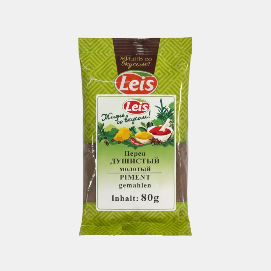 Sachet de piment de la Jamaïque moulu Leis 80 g, épicerie slave