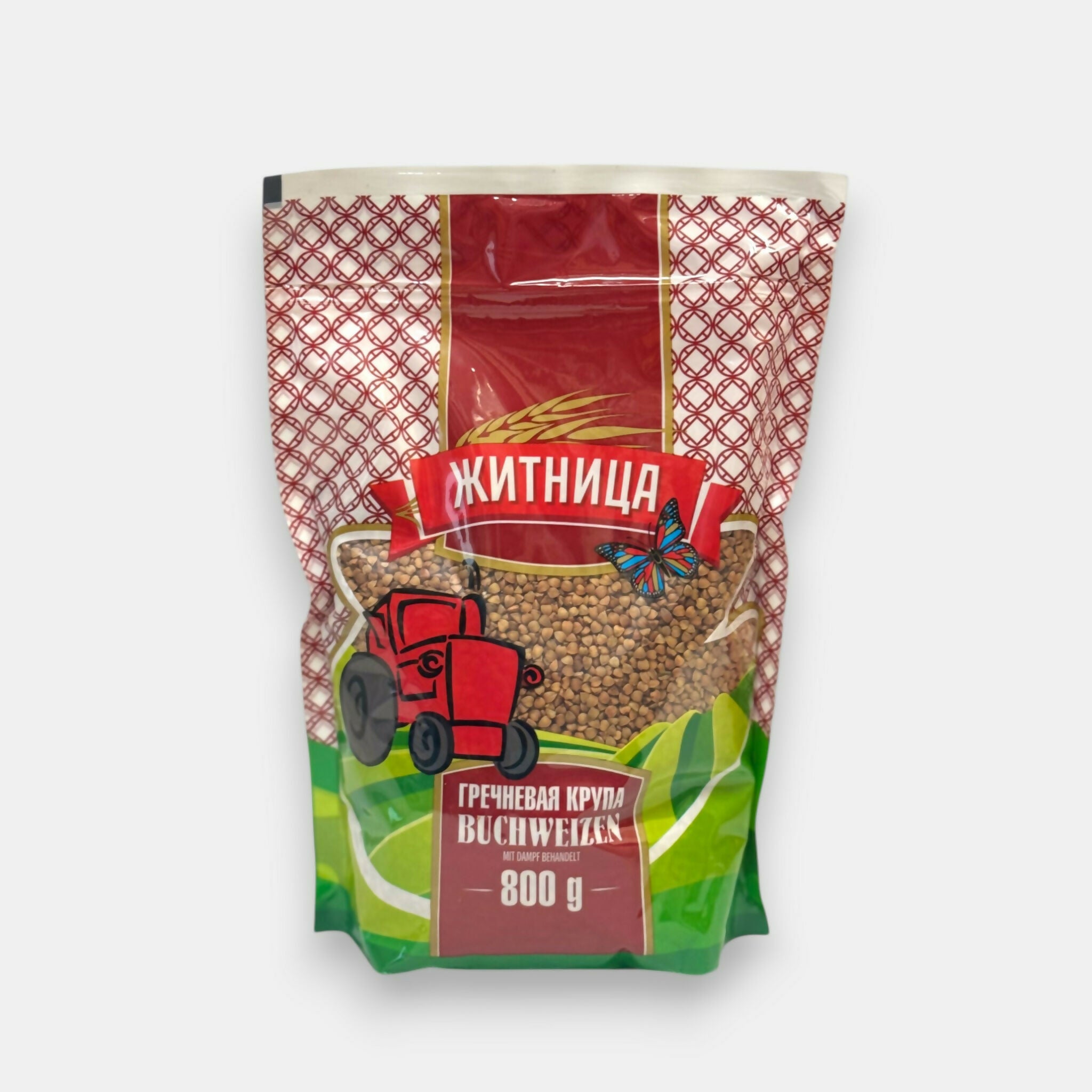 Sarrasin Zhitnitsa 800 g — paquet de céréales d'Europe de l'Est, vue de face