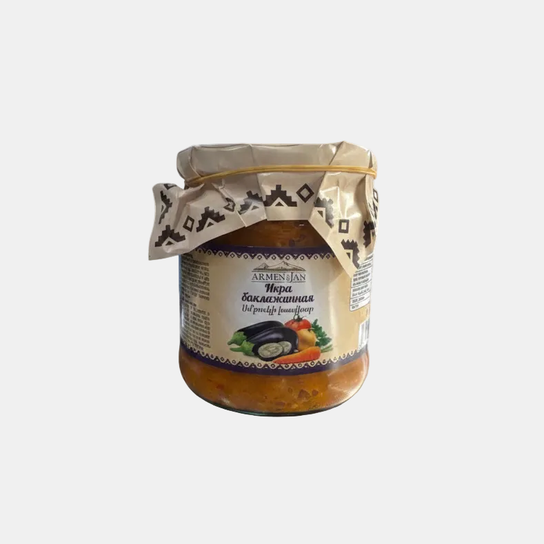Bocal de caviar d'aubergines Armen Jan 460 g, épicerie arménienne