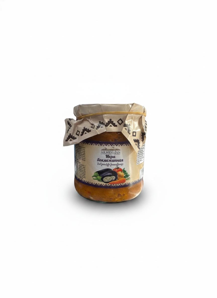 Bocal de caviar d'aubergines Armen Jan 460 g, épicerie arménienne