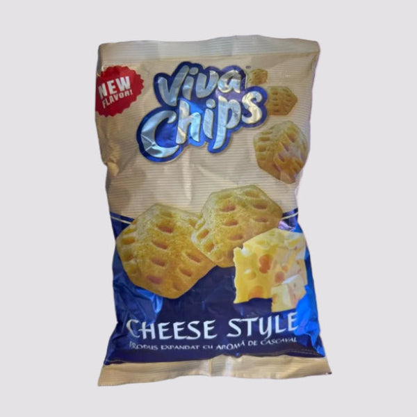 Paquet de chips soufflées Viva goût fromage 100 g, produit roumain, épicerie slave