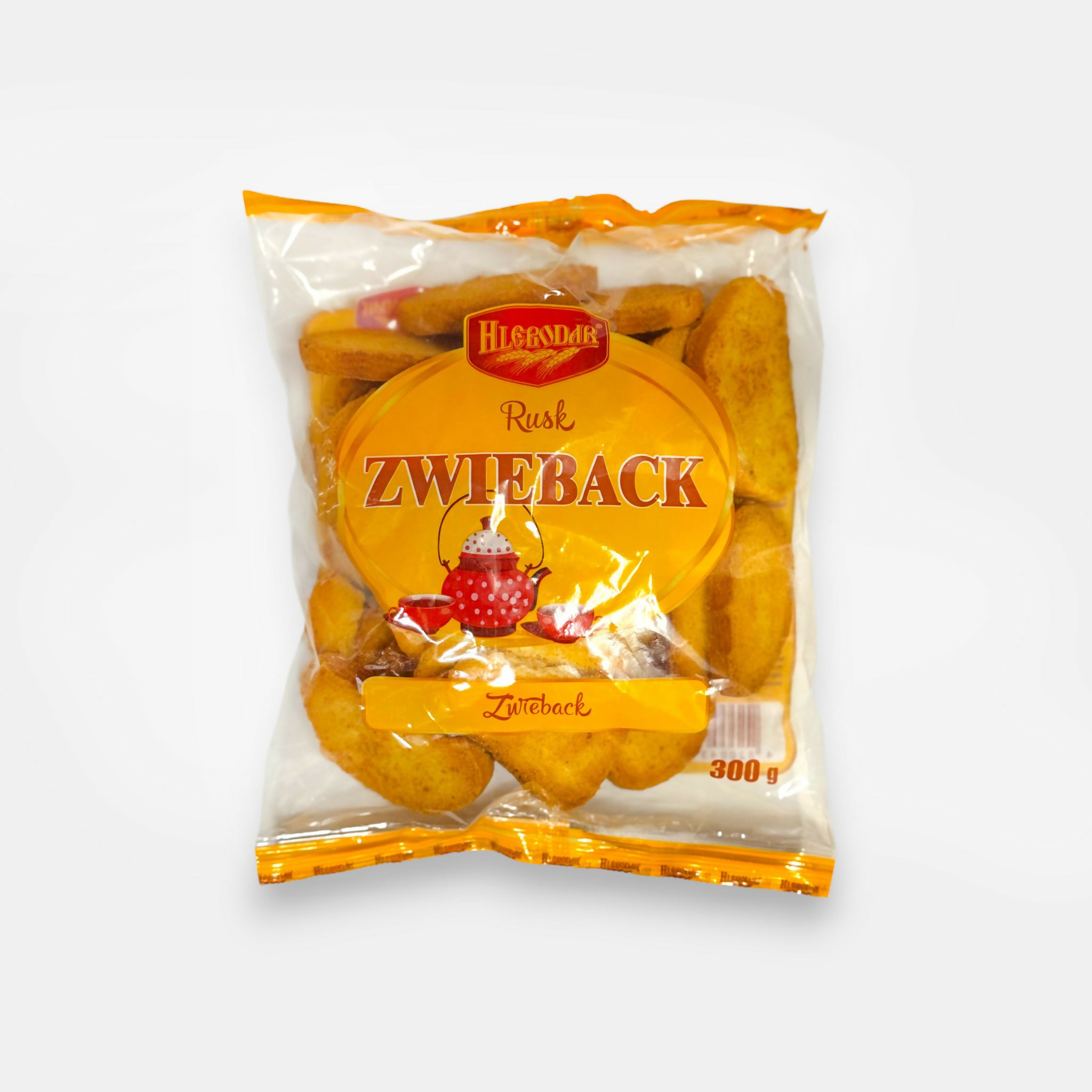 Paquet de croûtons sucrés «Khlebodar», 300 g — biscottes croustillantes et dorées, idéales pour accompagner le thé ou le café. Livraison rapide à Paris sur Pomo.bio.