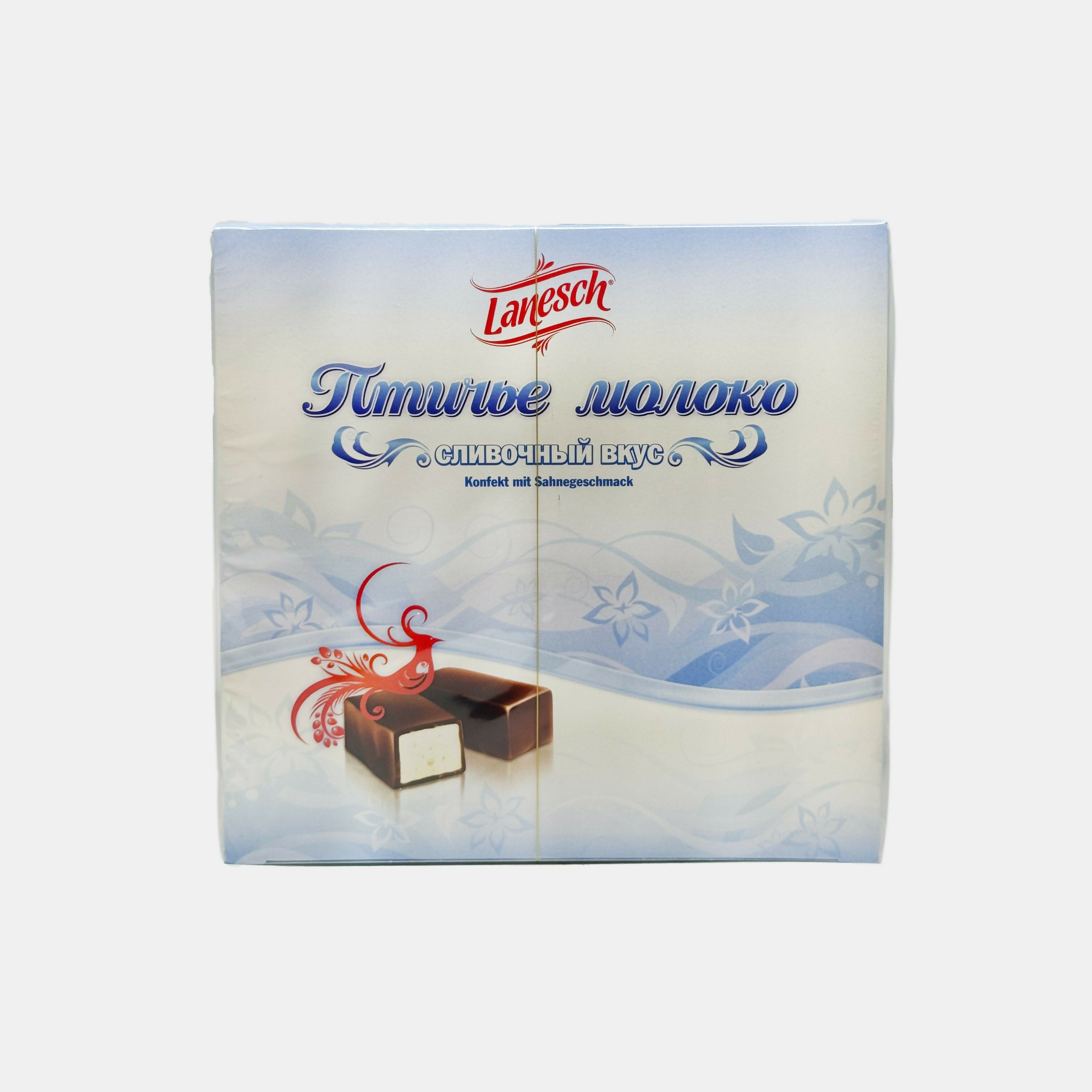Boîte de bonbons Ptich'ye Moloko goût crème «Lanesch» 230 g, sucreries d'Europe de l'Est