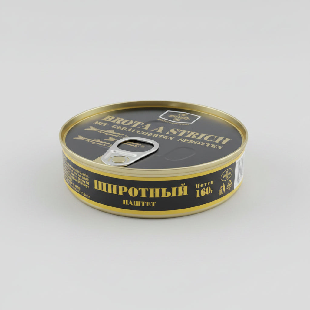 Boîte de sprats marinés Bering 160 g, conserve de poisson d'Europe de l'Est