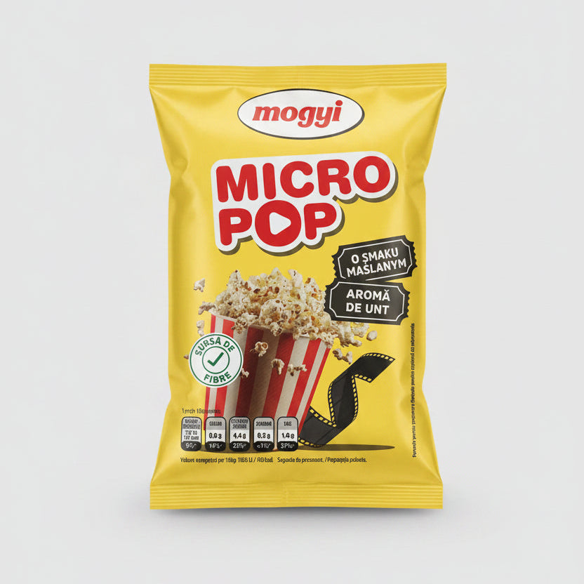 Sachet de popcorn au beurre Mogyi 80 g, snack d'Europe de l'Est