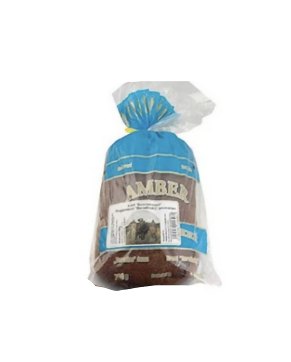 Pain Borodinsky tranché surgelé «Amber» 700 g, pain de seigle d'Europe de l'Est en tranches