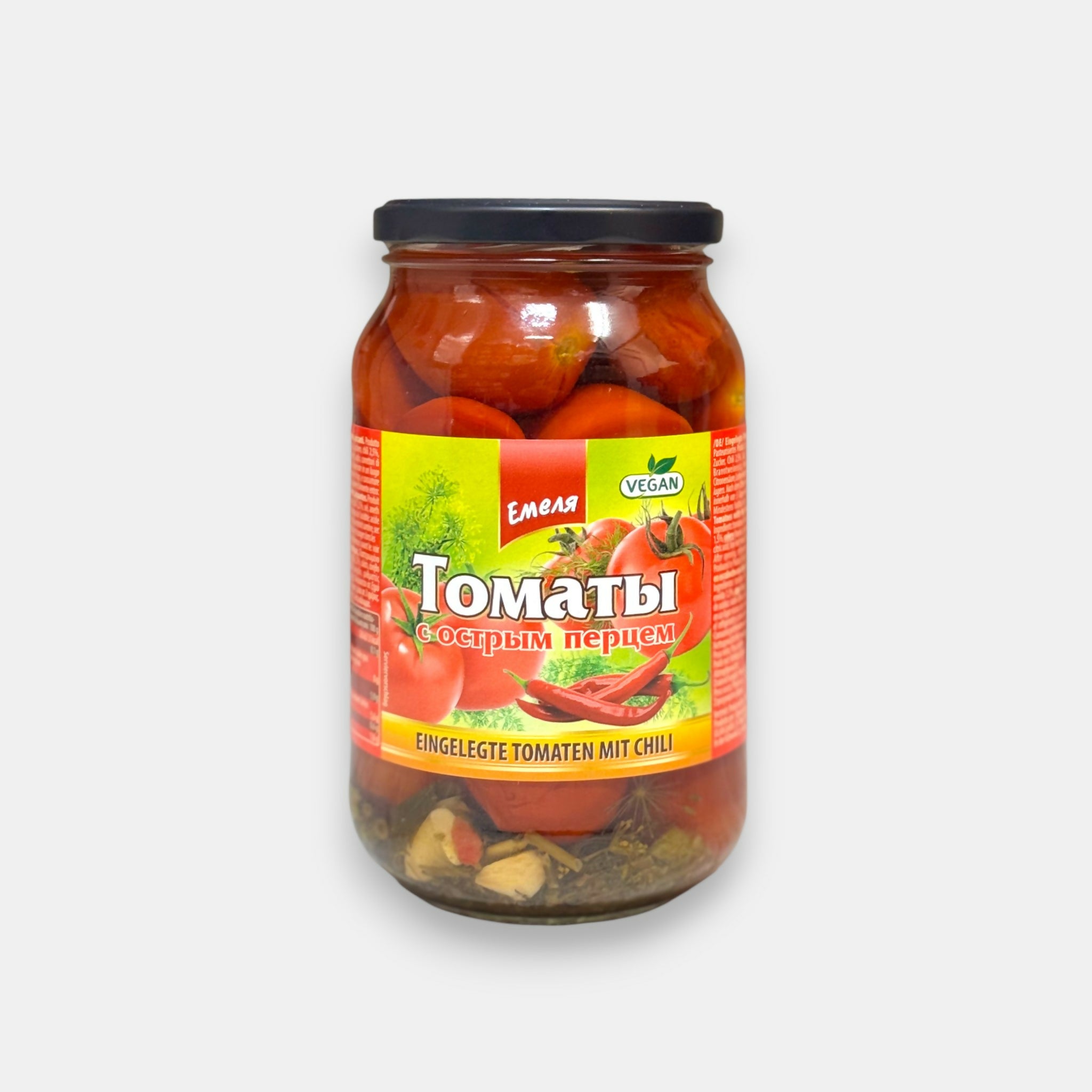 Tomates marinées au piment, «Emela», 880 g