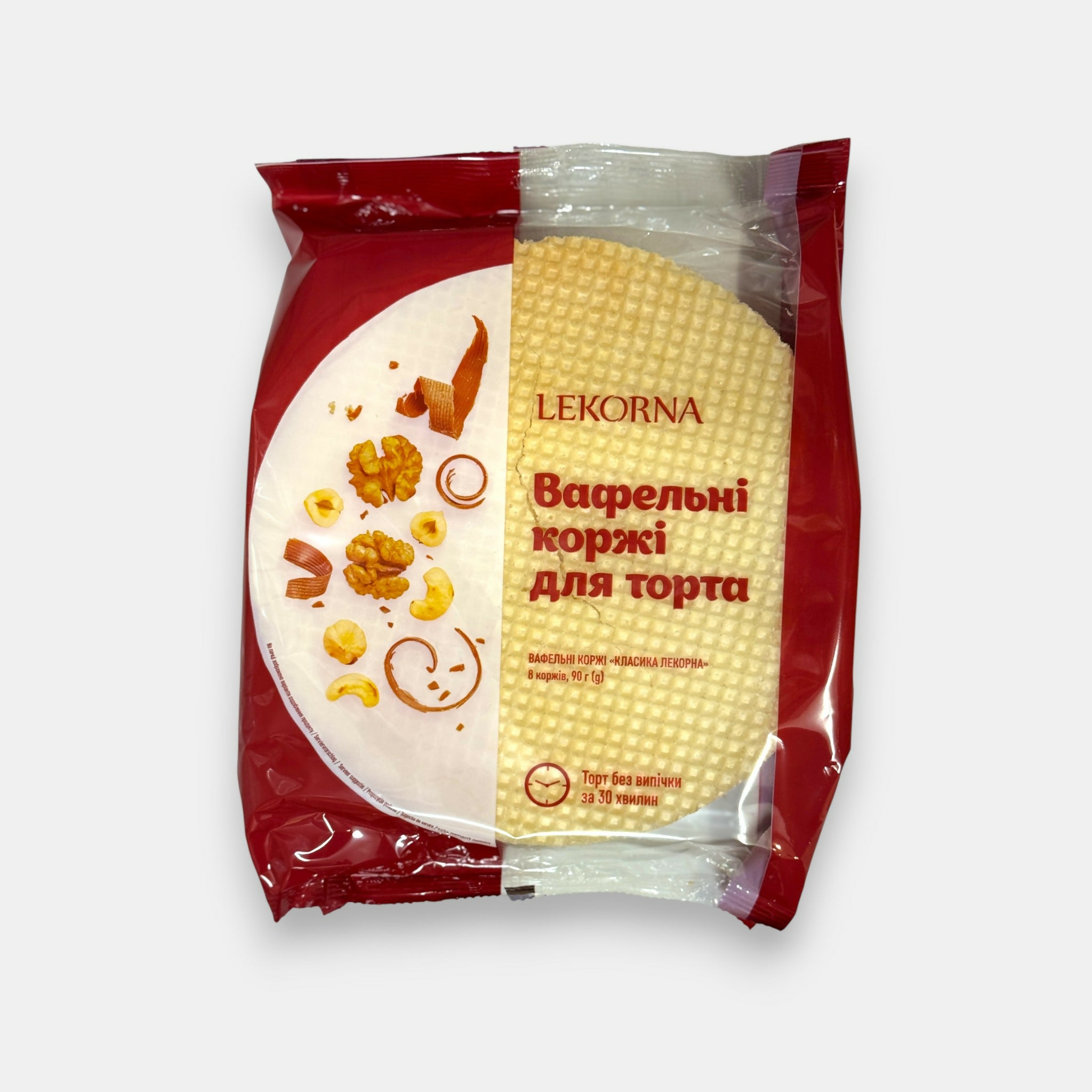 Paquet de feuilles de gaufre légères pour gâteaux, vue de face, produit d’épicerie slave à Paris — livraison rapide Pomo.bio.