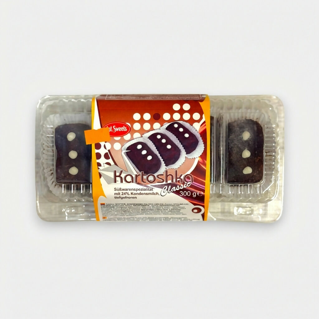 Gâteau Kartoshka surgelé Latsweets 300 g, dessert au cacao emballé, spécialité d’épicerie slave, disponible sur Pomo.bio avec livraison rapide à Paris