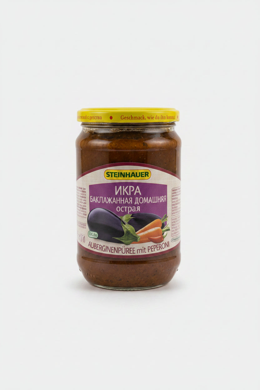 Pâte d'aubergine maison épicée Steinhauer 680 g, épicerie d'Europe de l'Est, produits balkaniques