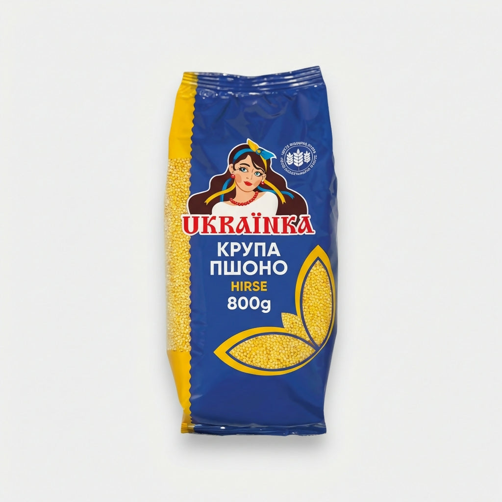 Millet Ukrainka 800 g, paquet de céréales naturelles pour bouillies et plats traditionnels, produit d’épicerie slave sur Pomo.bio avec livraison rapide à Paris