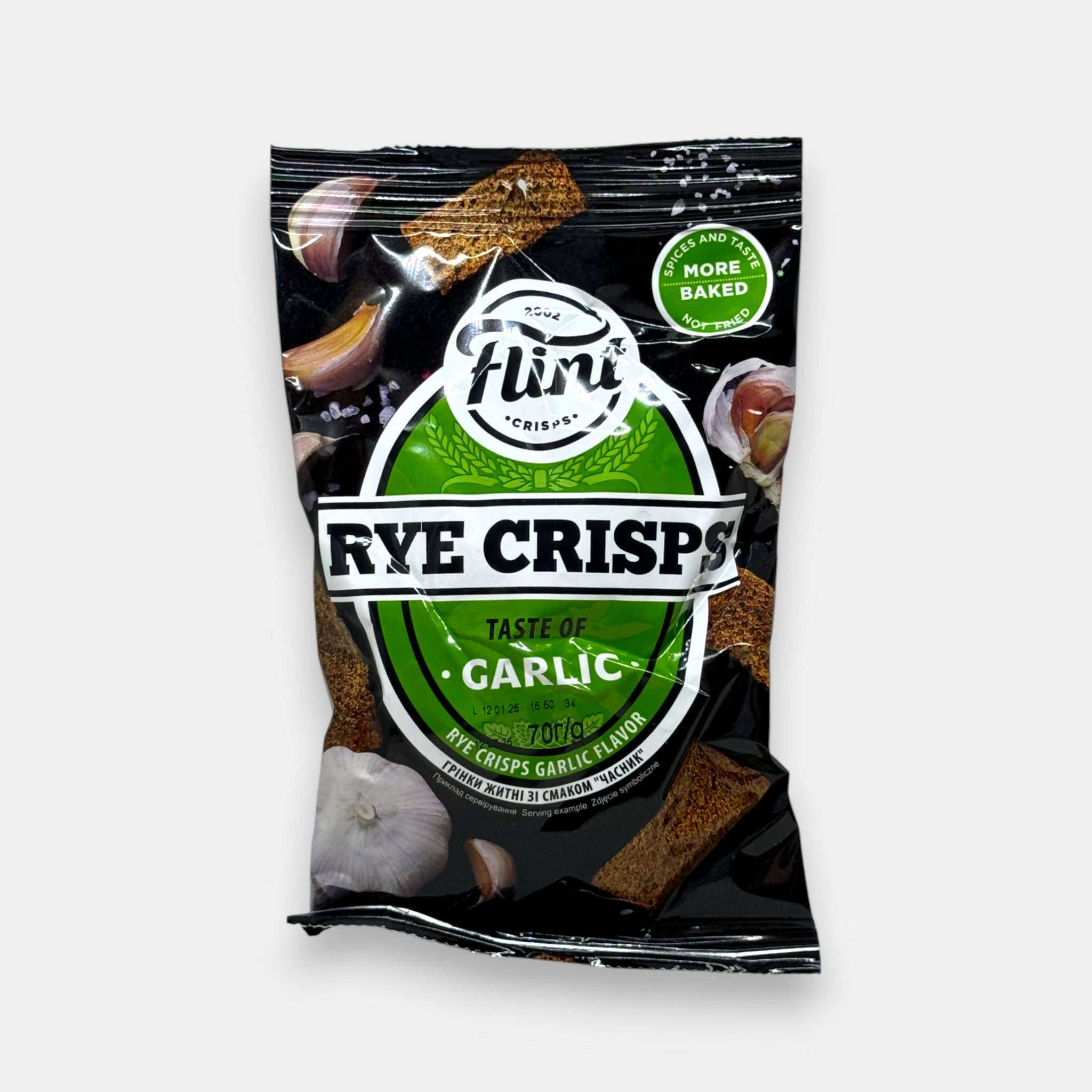 Croûtons de seigle saveur ail, «Flint», 70 g