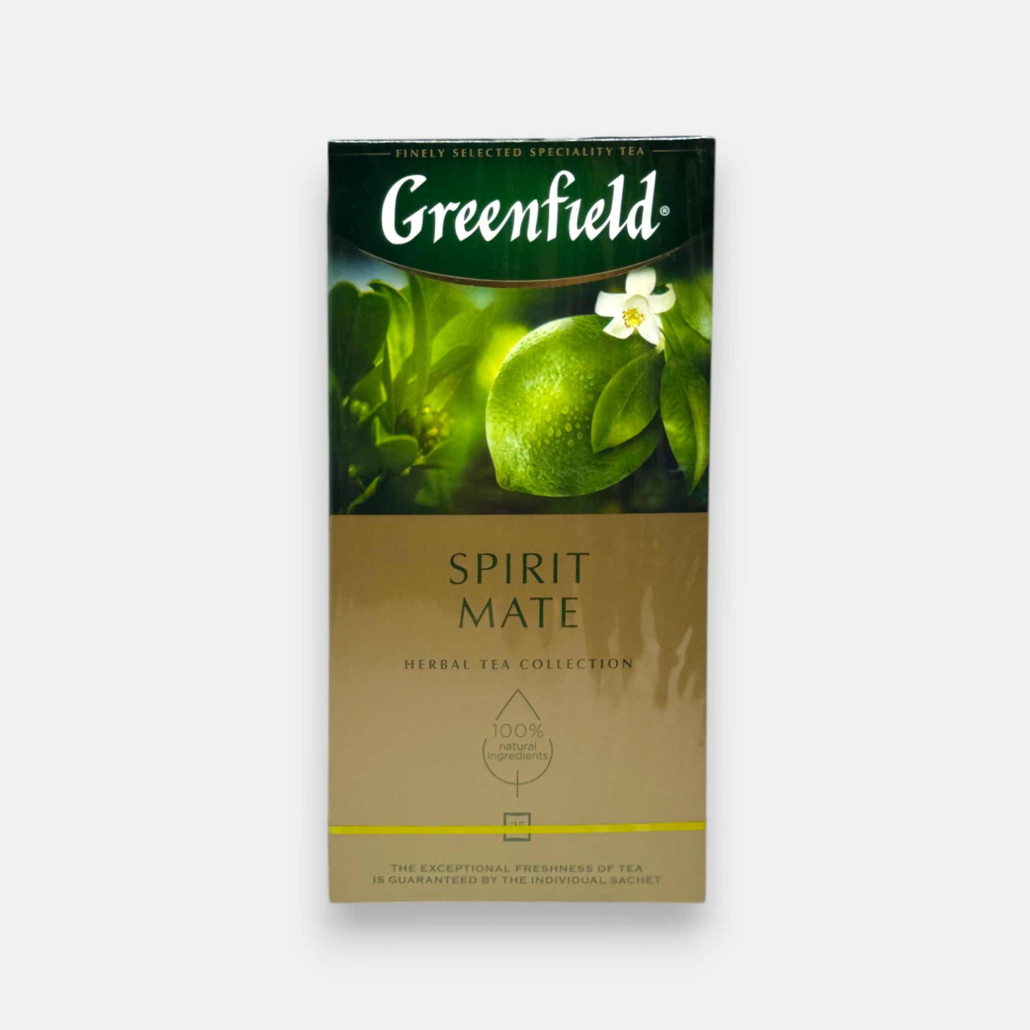 Tisane au citron vert et au pamplemousse, «Spirit mate», «Greenfield», 25 sachets