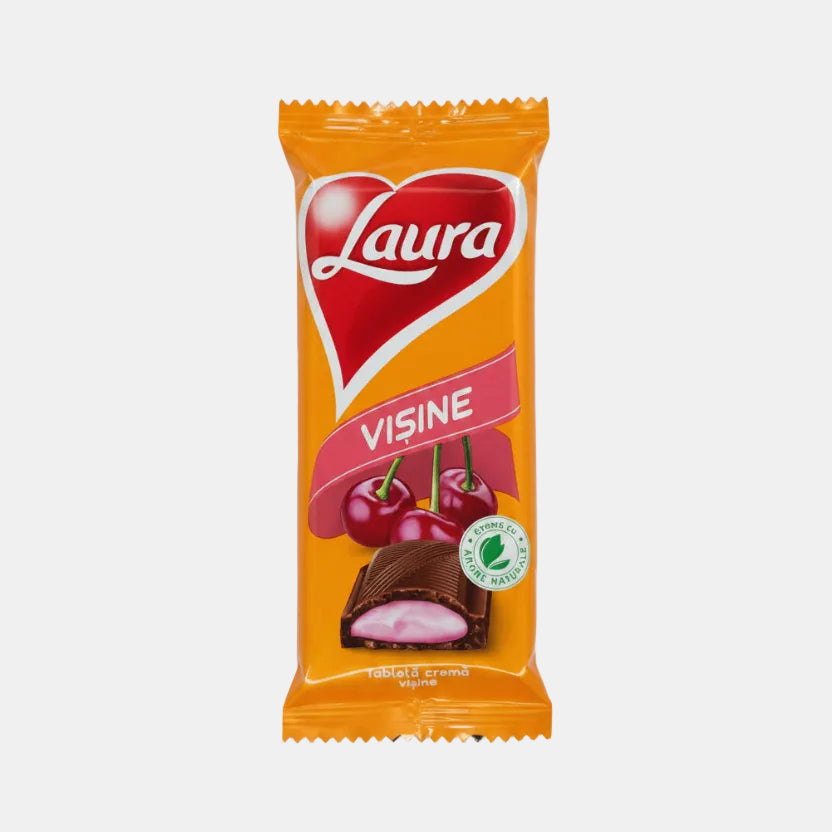 Boîte de сhocolat de lait à la cerise Laura 92 g, confiserie d'Europe de l'Est