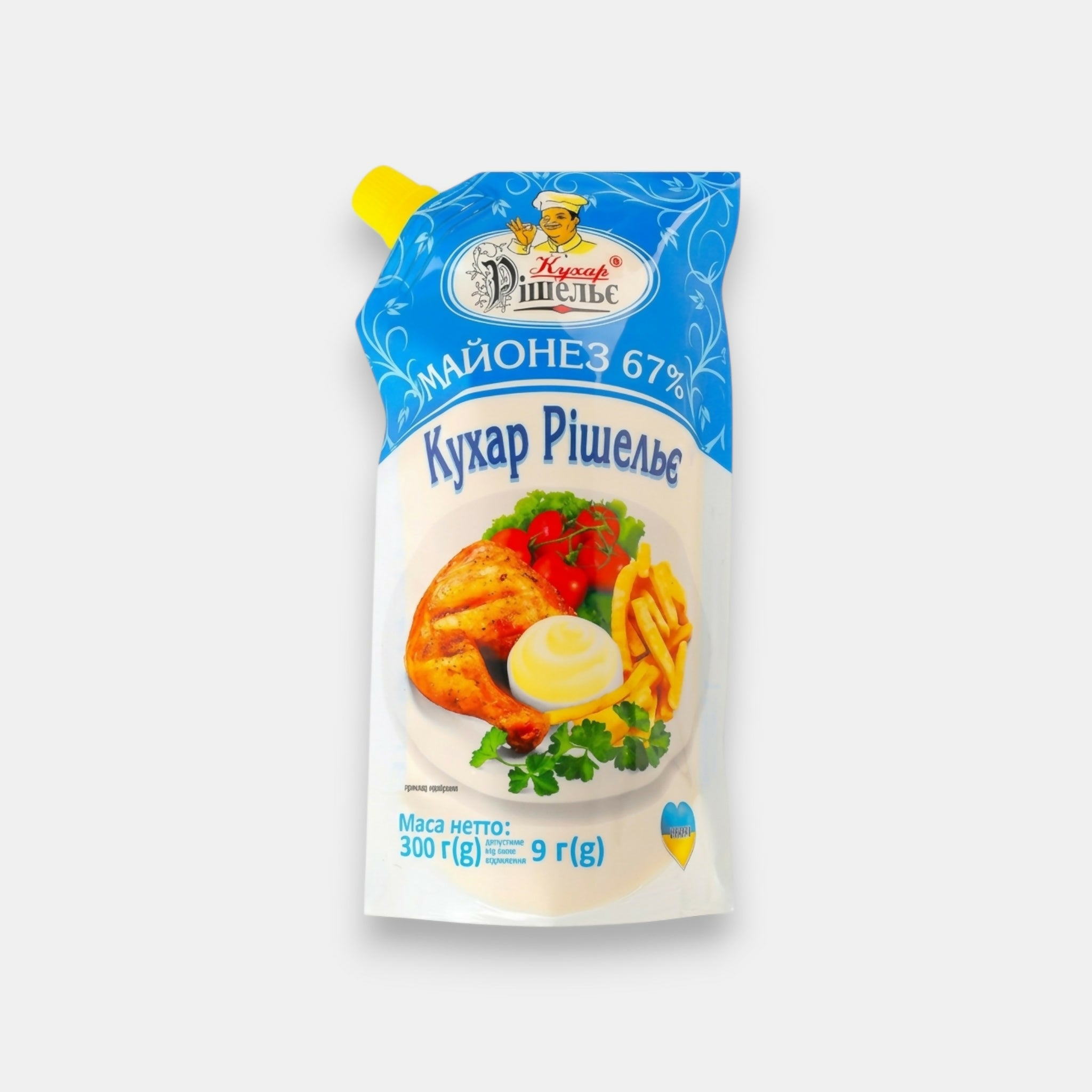 Sachet souple de mayonnaise Kukhar Richelieu avec bouchon refermable, sauce onctueuse pour salades et plats, disponible sur Pomo.bio, livraison rapide à Paris
