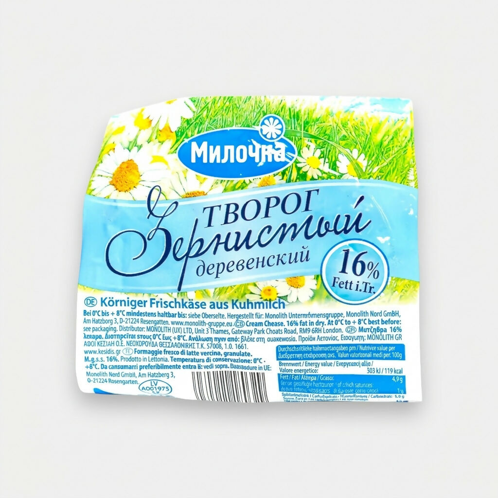 Fromage frais «Tvorog derevenskij», 16 %, «Milochka», 275 g