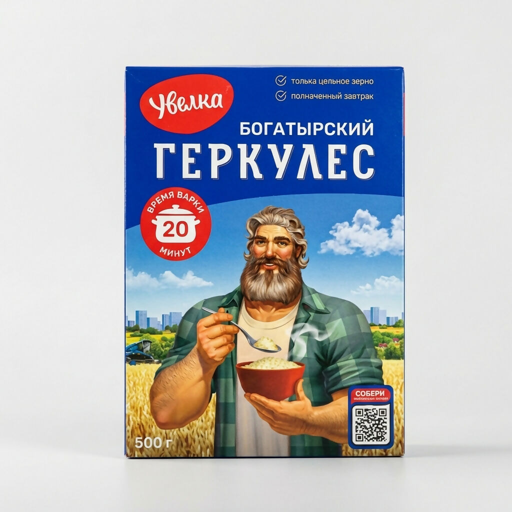 Flocons d’avoine «Hercules», «Uvelka», 500 g