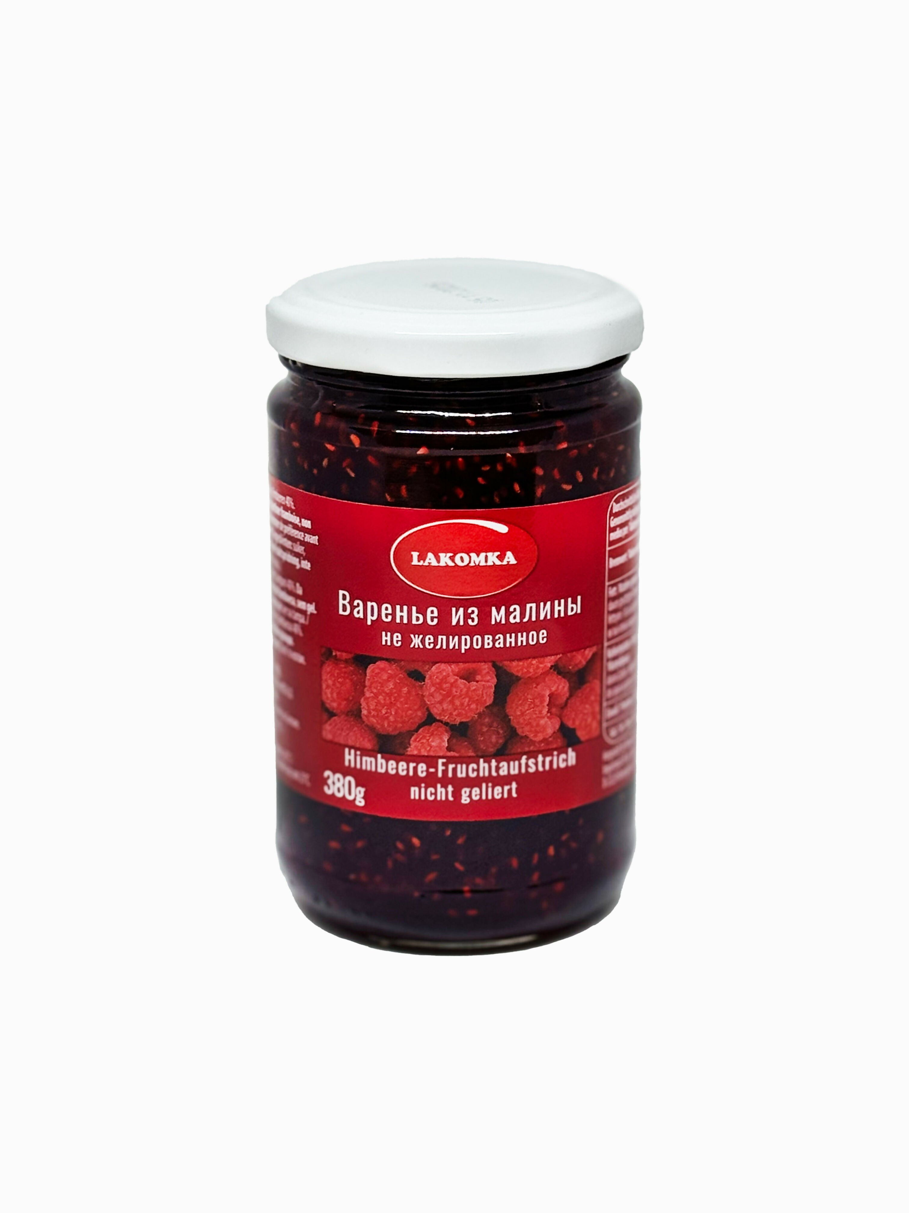 Confiture de framboises non gélifiée, "Lakomka", 380 g