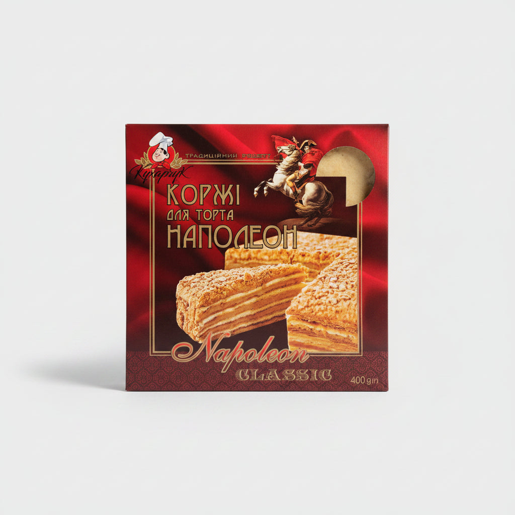 Bases à gâteau Napoléon Kucharchuk 400 g, feuilles de pâte feuilletée, épicerie d'Europe de l'Est