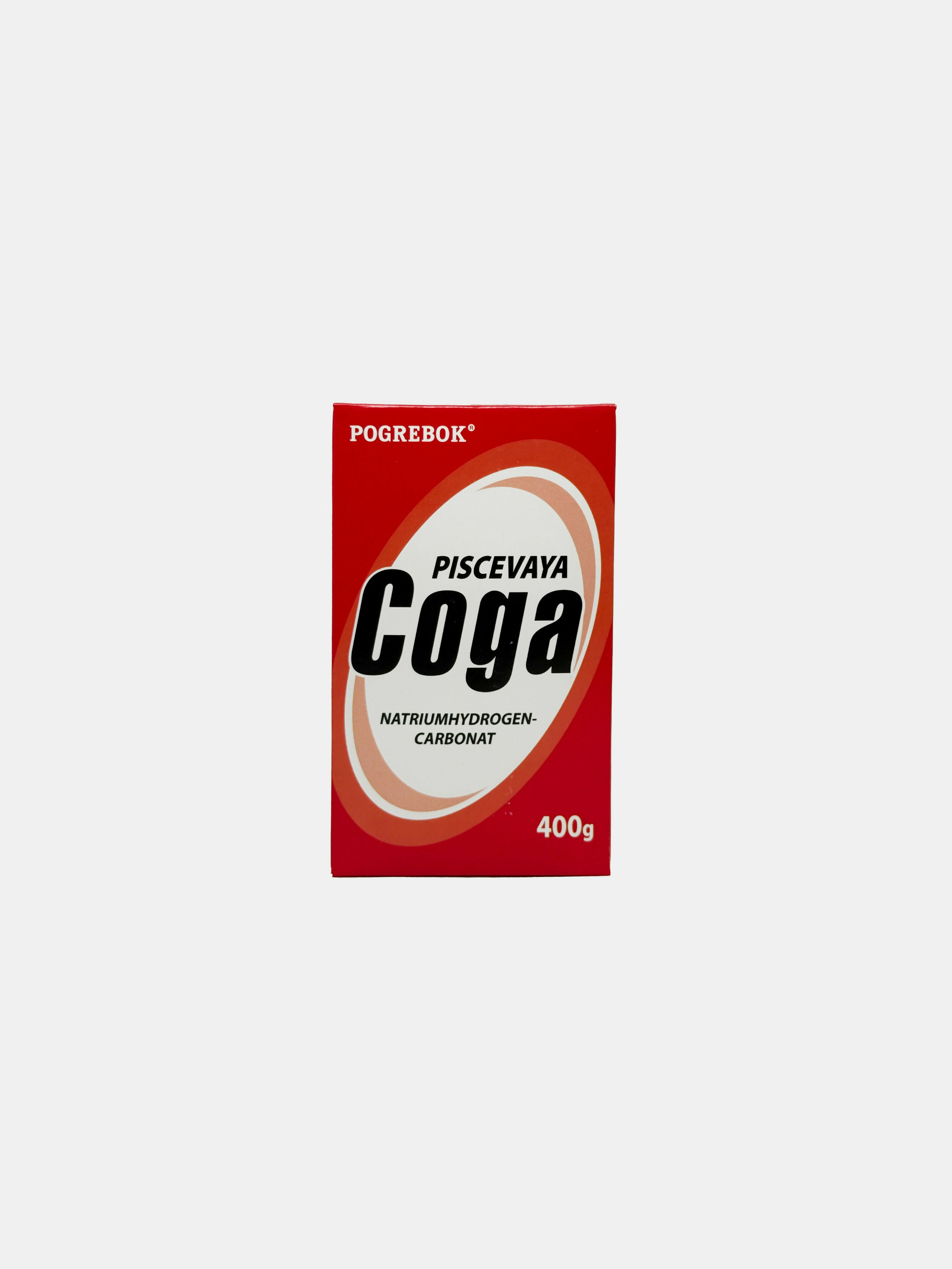 Bicarbonate de soude alimentaire Pogrebok 400 g — vue de face de l'emballage