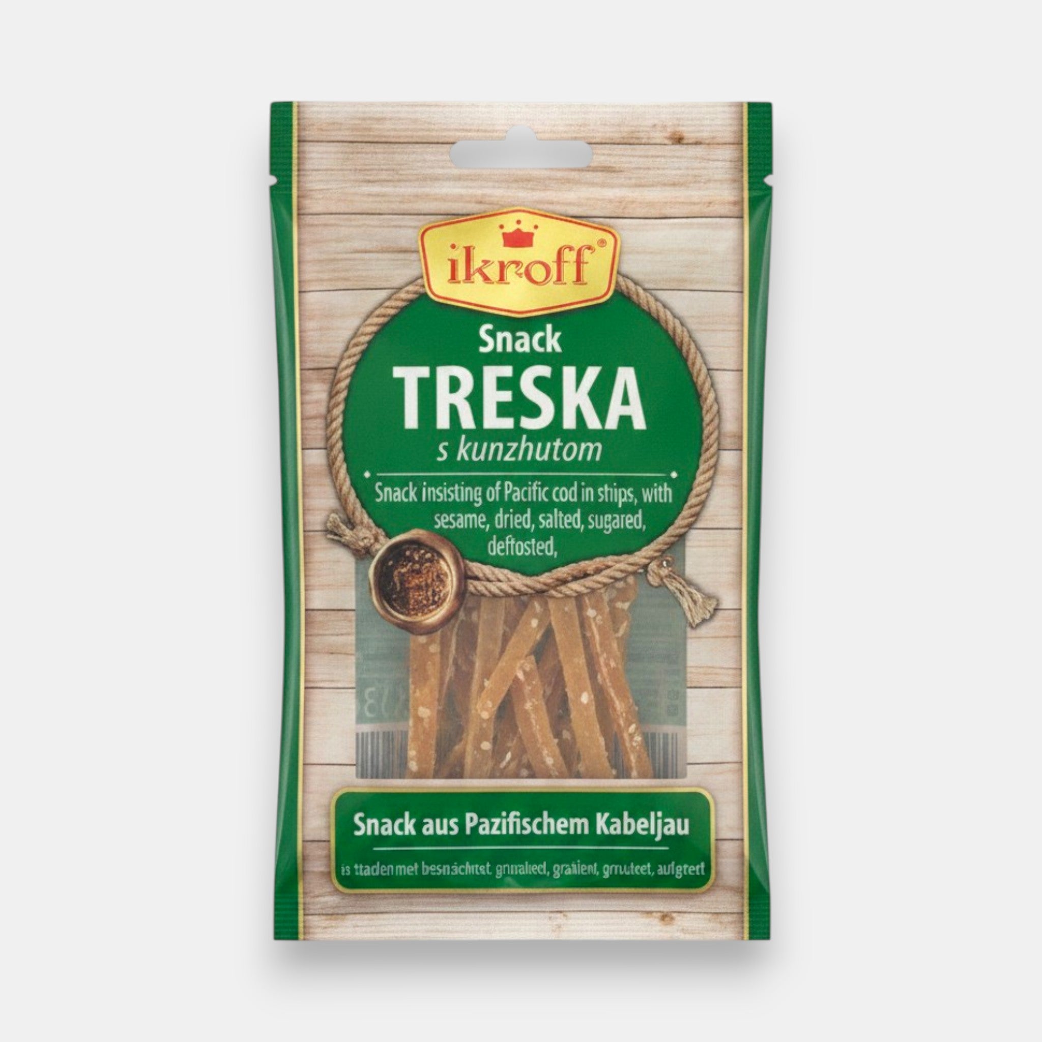 Poisson séché "Treska s kunzhutom", "Ikroff", 36 g