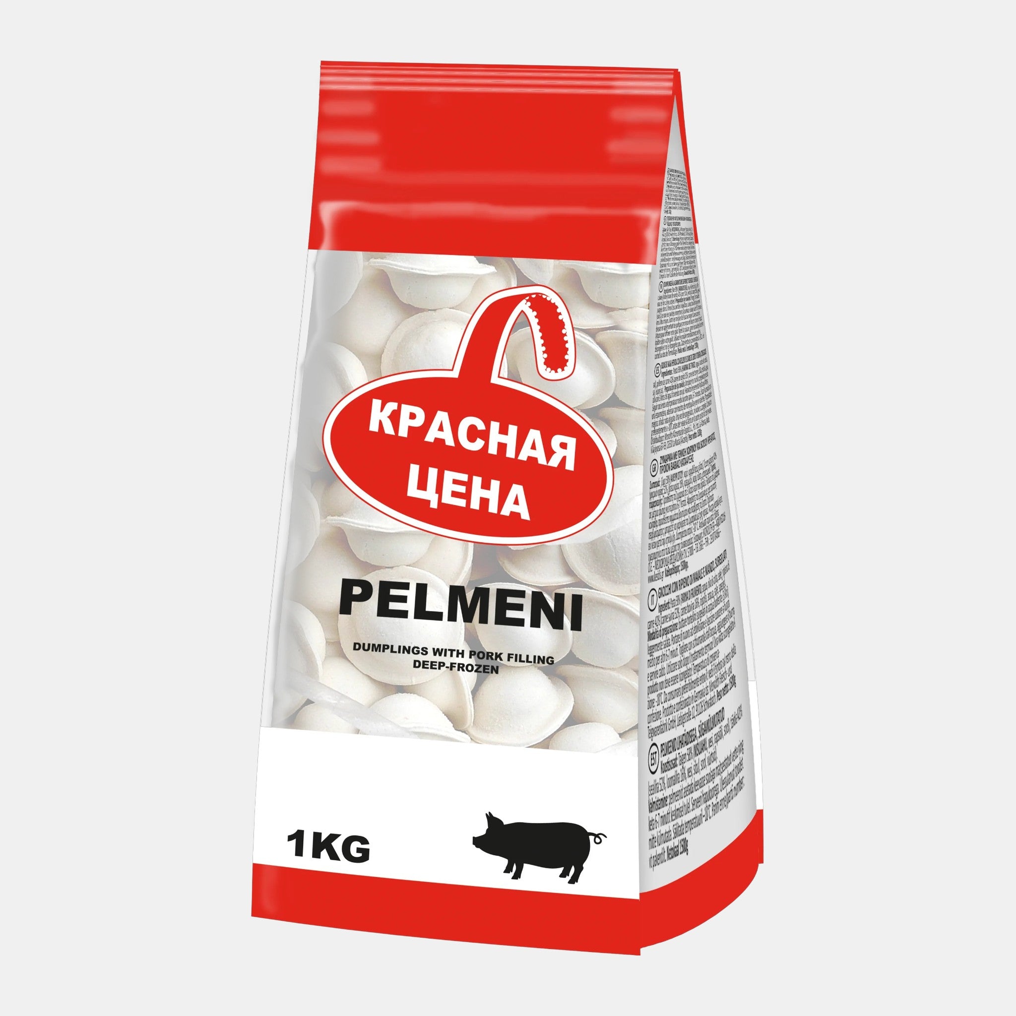 Pelmeni à la viande de porc, «Krasnaya Сena», 1 kg