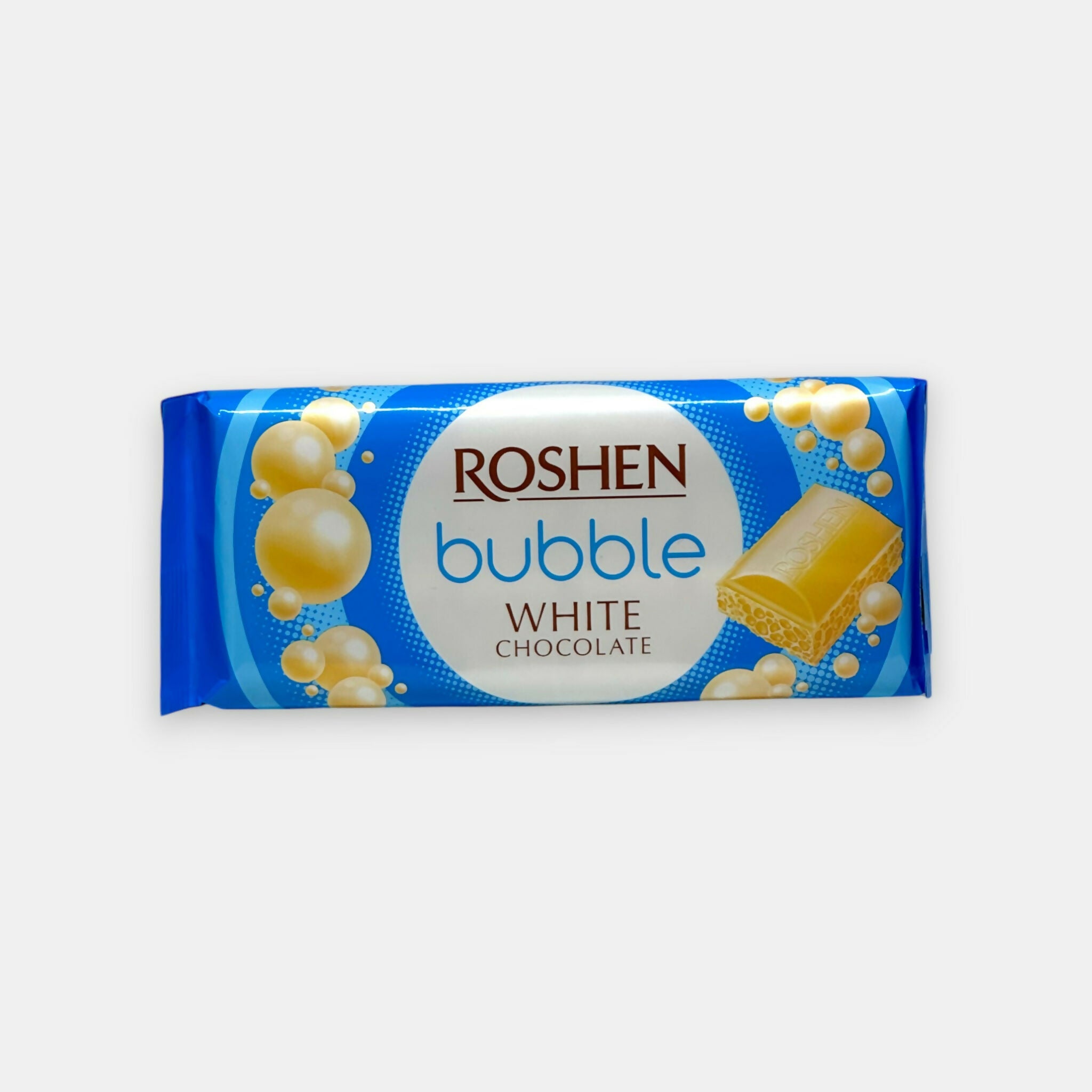 Tablette de chocolat blanc aéré «Roshen» 80 g, produit ukrainien, épicerie d'Europe de l'Est