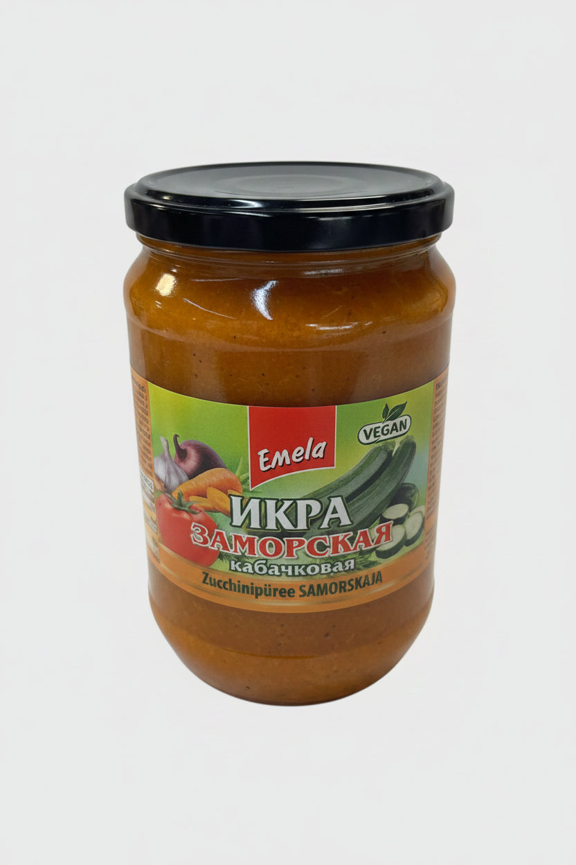 Bocal de courgettes marinées Samorskaja Emela 720 ml, produits d'Europe de l'Est