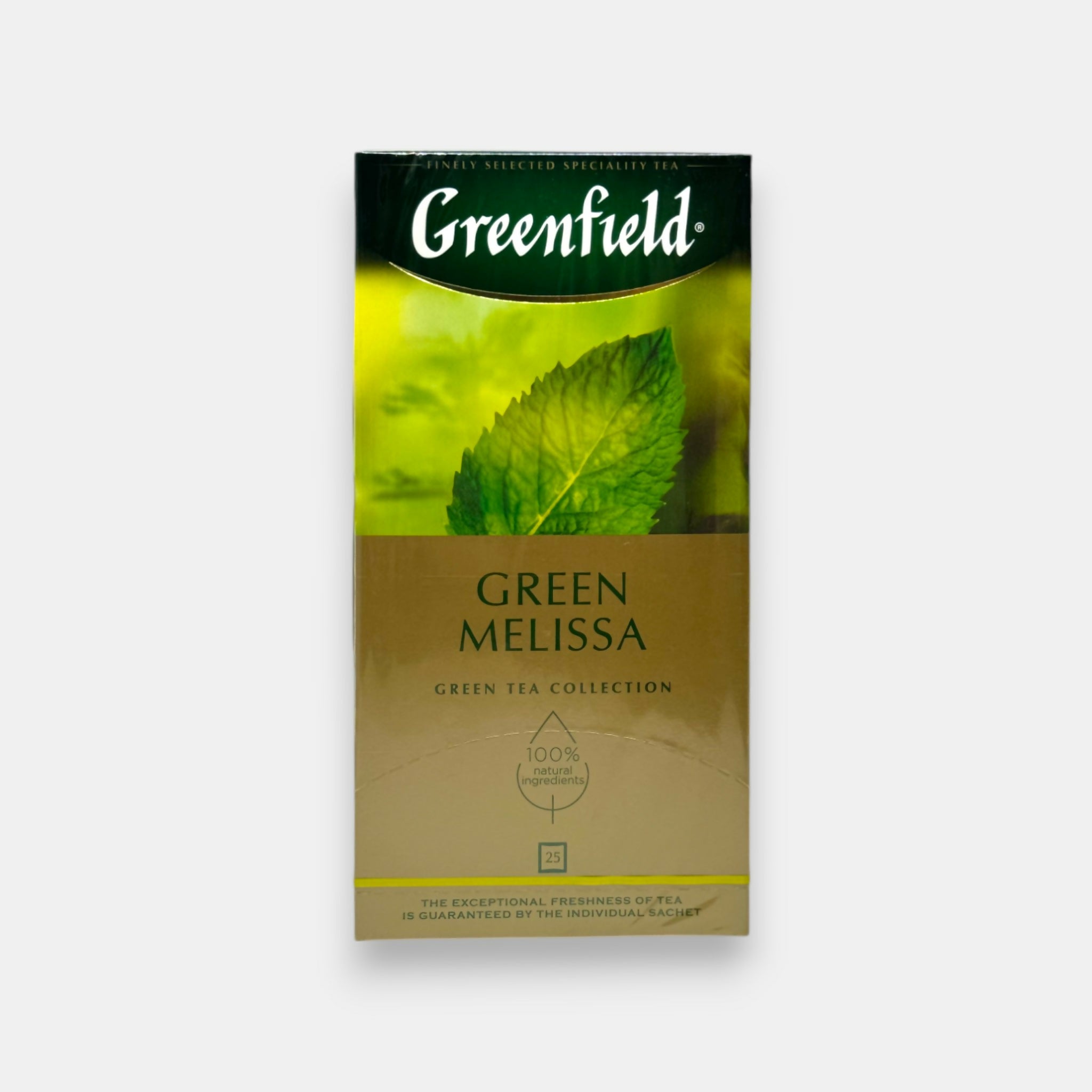 Thé vert à la mélisse et au citron, «Green melissa», «Greenfield», 25 sachets